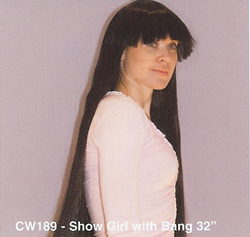 BCW189 Women Costume Wig, Show Girl with Bang