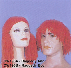 BCW195 Costume Wig, Raggedy Ann & Boy