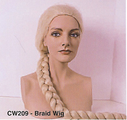 BCW209 Women Costume Wig, Braid Wig