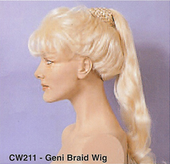 BCW211 Women Costume Wig, geni Braid Wig