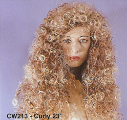 BCW213 Women Costume Wig, Curly 23"