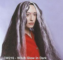 BCW216 Women Costume Wig, Witch Glow in Dark