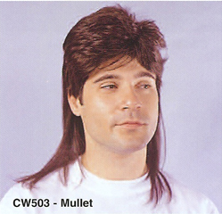 BCW503 Men Costume Wig, Mullet