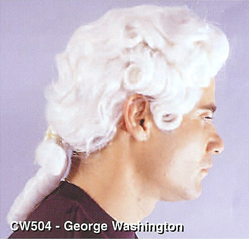 BCW504 Men Costume Wig, George Washington
