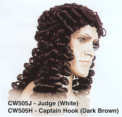BCW505 Men Costume Wig, Judge, Captain Hook