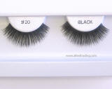 BE020 Human hair regular strip eye lashes, hand tied, feathered, made in Indonesia
