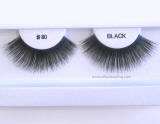 BE080 Human hair fake upper eyelashes, hand tied, feathered