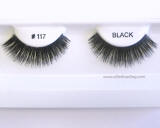 BE117 Human hair regular strip eye lashes, hand tied, feathered, made in Indonesia