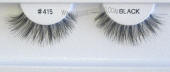 Natural hair false eyelashes, upper lashes, item # BE415 BK, hand tied, feathered