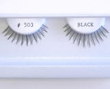 BE503 Human hair regular strip eye lashes, hand tied, feathered, made in Indonesia