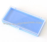Type 2. Sky blue color. Clam shell eyelash case, hard plastic case, lash case