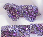 BA177PU GORGEOUS SWAROVSKI HAIR BARRETTE