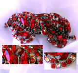 item # ba177re, swarovski hair barrette, wholesale hair ornament