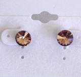 AR912 Swarovski Stud Earrings, Rivoli Stones, 8mm