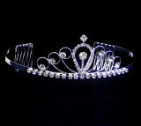 TA25 Rhinestone Tiara, Full Size