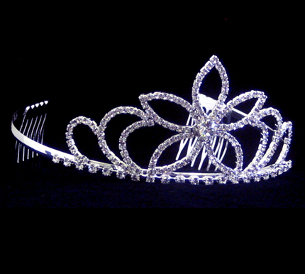 ITEM TA28 Full Size Rhinestone Tiara High Quality Rhinestone Tiara