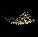 TAB109 Gold Plated Rhinestone Baby Tiara