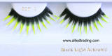 BECF1 eyelashes glowing in black light