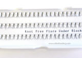 BEKX01 Knot free individual flare eyelash extension. Xtra Short. 60 lashes in a tray