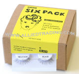 Delicate eyelashes, False eyelash extensions, 6 pack bulk eyelashes, item # BEMDEL, human hair eyelashes, upper eyelashes