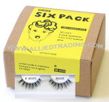 wispies, wispy eyelashes, False eyelash extensions, 6 pack bulk eyelashes, item # BEMWSP, human hair eyelashes, upper eyelashes, wholesale strip eyelashes, sold in pack quantities