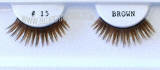 Brown false eyelashes, #BE13BR, pack of 100.