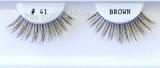 Wholesale brown eyelashes, pack of 100 pairs.