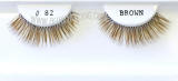 Human hair brown eyelashes, pack of 100.