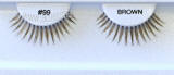 Human hair brown eyelashes, pack of 100