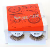 ITEM # BEK117BR, Bulk elashes in brown, Look natural, Human hair, Low cost. 