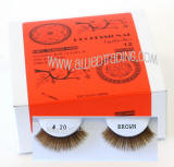 ITEM # BEK20BR, Brown false eyelashes, Natural look brown lashes.