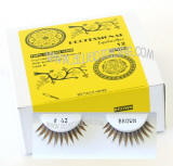 Elegant look brown false lashes, Natural hair, Cheap & reliable.  Wholesale distributor,  Allied Trading, Los Angeles, CA 90057