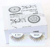 Human hair brown fake lashes, bulk brown upper lashes, Human hair