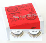 Human hair brown fake lashes, bulk brown upper lashes,