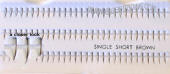 Brown individual single eyelash extensions, single SHORT, # BESS BR, 100 pack.