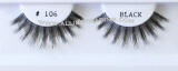 BE106BK False strip eyelashes, Human hair lashes