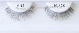 BE12BK Natural hair fake eyelashes, hand ties, feathered, www.alliedtrading.com