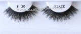 BE30BK Natural hair fake eyelashes, hand tied, feathered