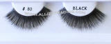 BE080 Human hair fake upper eyelashes, hand tied, feathered