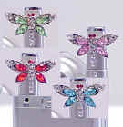 CE95 Austrian Crystal Dragonfly Cell Phone Antenna Charm