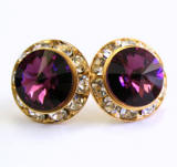 Swarovski Rondelle Stud Earrings, 15mm