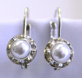 AR1112 swarovski lever back earrings, 8mm