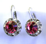 AR1150 rose color 11mm hoop earrings