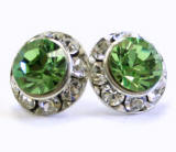 AR120 swarovski chaton or rivoli stud earrings, 11mm