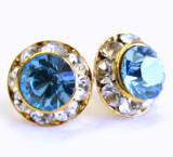 AR126 swarovski chaton stud earrings, 11mm