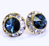 AR128 swarovski chaton stud earrings