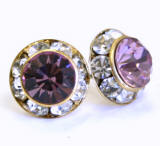 AR131 swarovski stud earrings, 11mm, gold finished