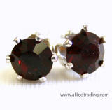 item # ar145 swarovski tulip inspired prong set earrings