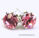 ar151 swarovski tulip inspired prong set earrings, 7mm