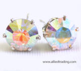 ar165 swarovski tulip inspired stud earrings, 10mm